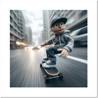 Skater puppet Posters and Art